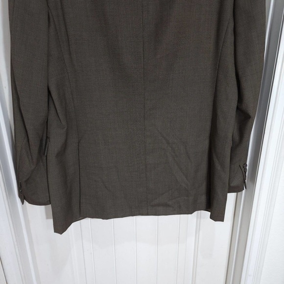 Burberry Mens Blazer Brown Wool Academia Suit Jacket USA Academia Vintage Sz 44L - Picture 14 of 14
